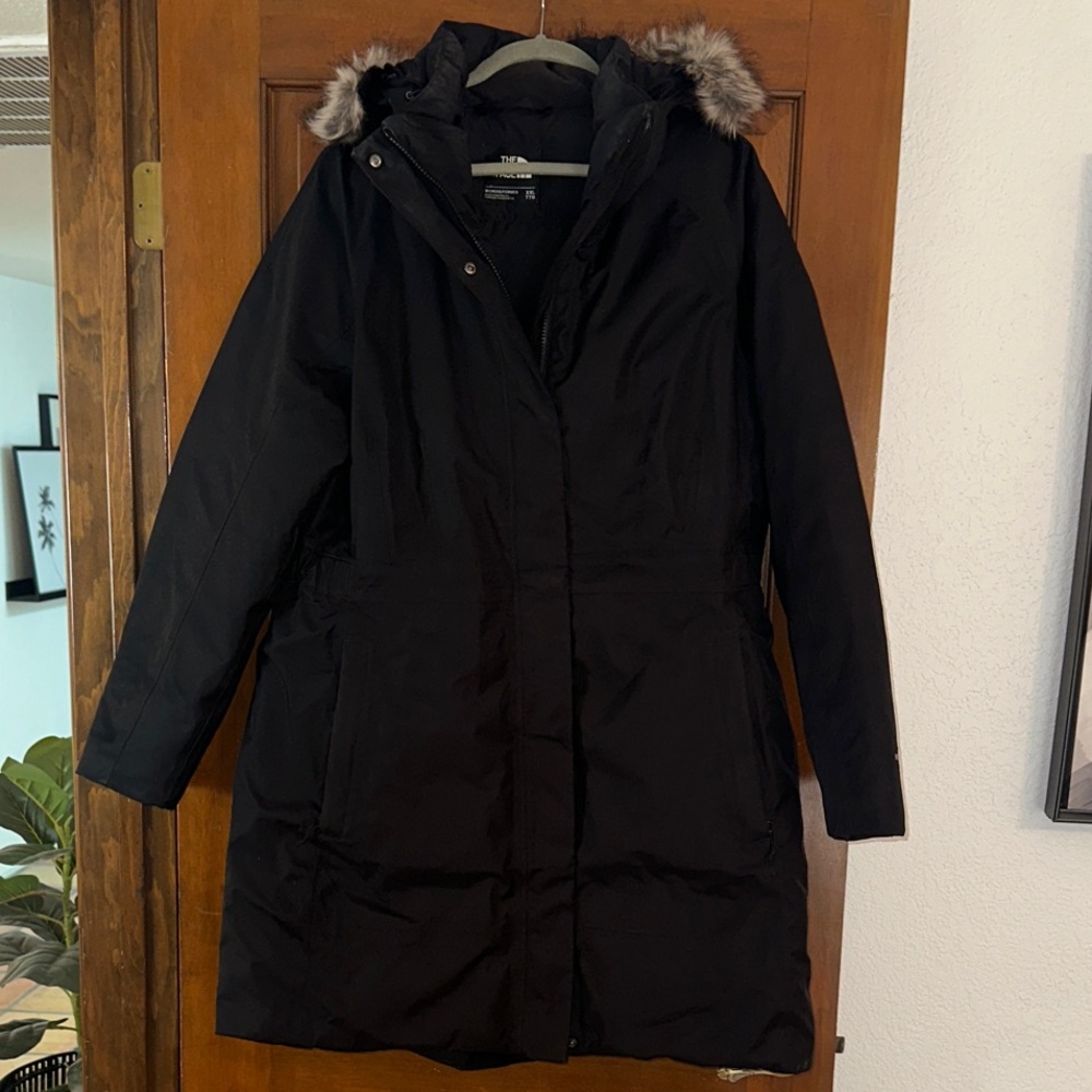 The North Face Black Parka with detachable Fur Hood